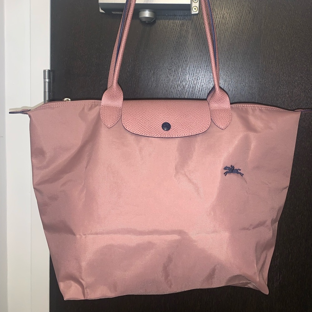Dusty rose Longchamp tote